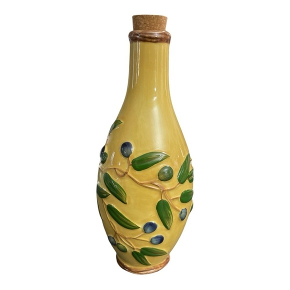VTG Pacific Rim Hand painted Olive Oil Bottle with olives, leaves. - Picture 6 of 11